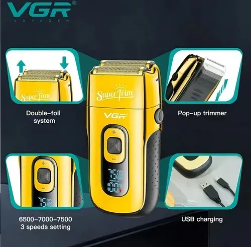 Afeitadora Shaver Barba Recargable VGR V383 - Imagen 3