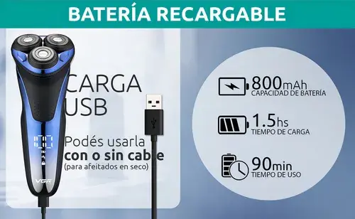 Afeitadora Shaver Rasuradora Recargable VGR V306 - Imagen 5